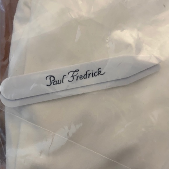 Short-Sleeve White Cotton Paul Frederick Men’s 17 - Picture 4 of 4